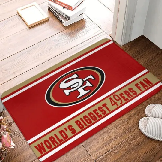 Discover San Francisco 49ers Football Doormat, Gift For Fan