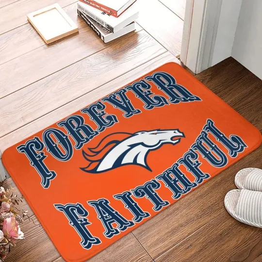Denver Broncos Football Doormat, Gift For Fan