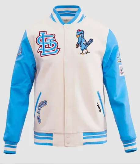 Discover St. Louis Cardinals Wool & Leather Sleeves Varsity Jacket Men