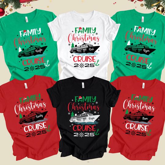 Discover Personalized Christmas Cruise 2025 Shirt: Family Vacation Tee