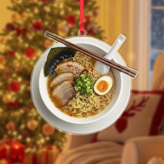 Discover Ramen Noodle Bowl Ornament, Japanese Food Christmas Decor
