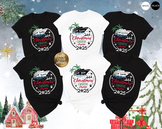 Discover Custom Christmas Cruise Crew Shirt, Christmas Cruise Shirt, Family Christmas Cruise Tees, Christmas Vacation, Christmas Cruise Matching