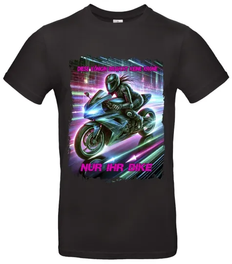 Discover Lady Motorcycle T-Shirt - This Queen Only Needs Her Bike