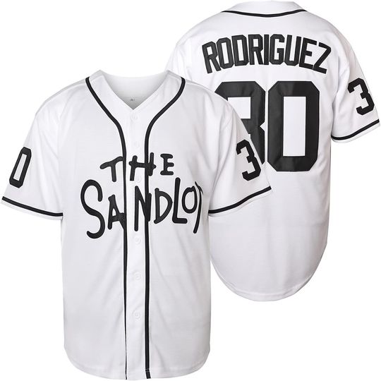 Discover The Sandlot Baseball Jersey Benny The Jet Rodriguez Squints Palledouro 3D Print White Blue