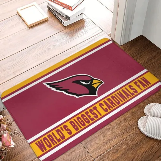 Discover World's Arizonna Cardinals  Fan Carpet 16x24in Floor Mat Home Decorative