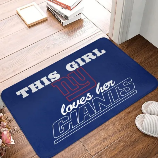 Discover This Girl Loves Her New York Giants Carpet 16*24in Floor Mat Decorative