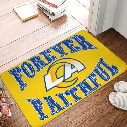 Discover Forever Faithful Los Angeles Rams Carpet 16*24in Floor Mat Decorative