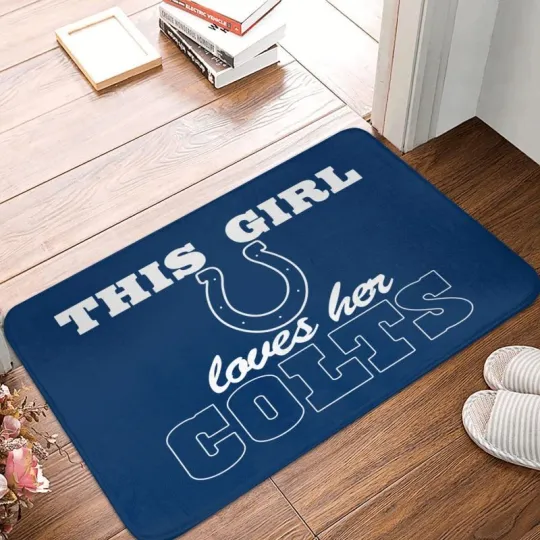 Discover This Girl Loves Her Indianapolis Colts Carpet 16*24in Floor Mat Decorative