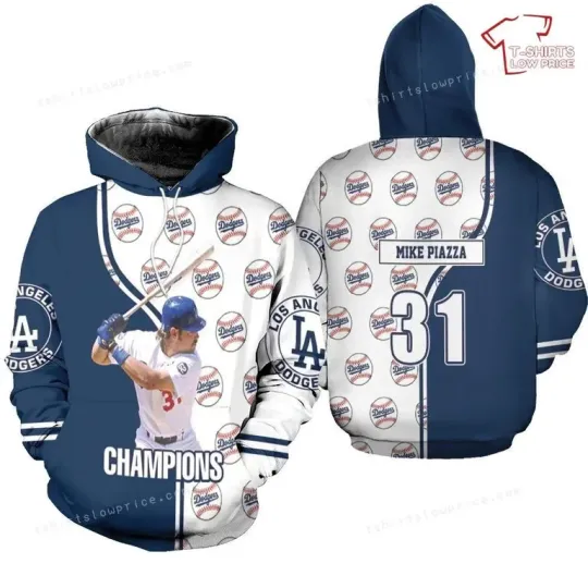 Discover Mike Piazzas L.A. D0dg*rs 3D Hoodie, Christmas Gift