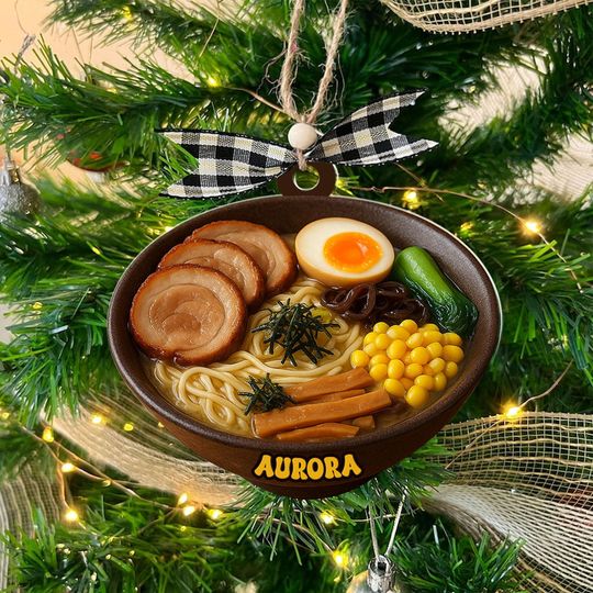 Discover Custom Ramen Christmas Ornament, Ramen Ornament, Ramen Noodles Ornament,Custom Japanese Food Ornament, Asian Food Ornament, Noodles Ornament