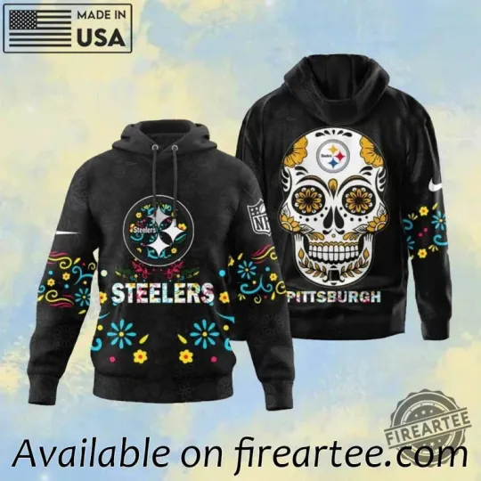 Discover S.t.eelers football Dia de los Muertos Hoodie, Christmas Gift