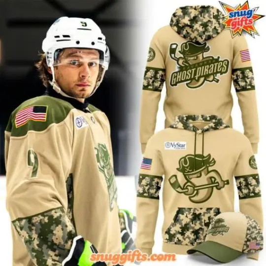 Discover Savannah Ghost Pirates Military Appreciation Night Camo Hoodie, Christmas Gift