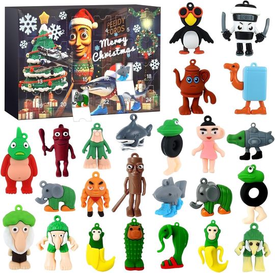 Discover Italian Brainrot Advent Calendar 2025 - 24pcs Acrylic Blind Box Set with Tralalero-Inspired Figures for Christmas Countdown