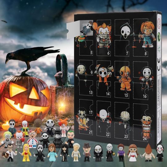 Discover Acrylic Advent Calendar Blind Box Halloween 2025 Nightmare Collectible Horror Figures Ghost Pumpkin Christmas