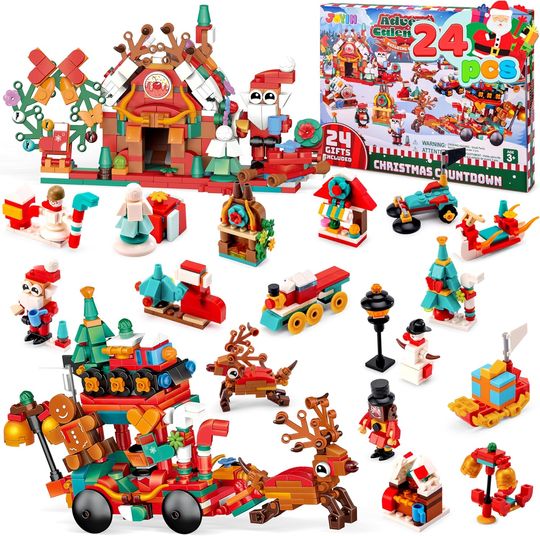 Discover JOYIN 2025 Christmas Advent Calendar Building Blocks, 24-Day Holiday Countdown Set for Kids, Xmas Party Favors