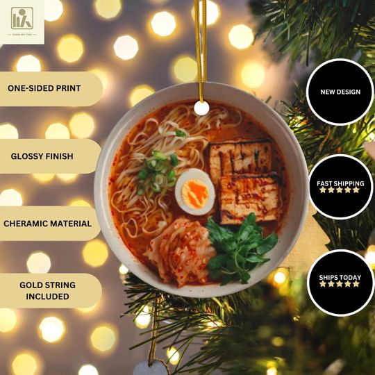 Discover Ramen Christmas Ornament, Ramen, Ramen Noodels, Japanese Food, Asian Food, Noodles