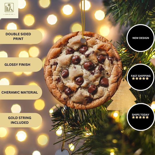 Discover Chocolate Cookie Christmas Tree Ornament, Festive Holiday Decor, Sweet Treat Decorations, Santa Gift, Christmas Party Favor