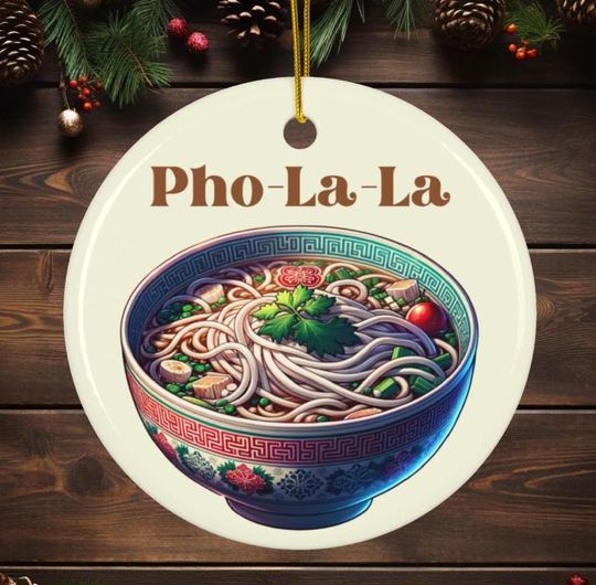 Discover Asian Food Ornament - Asian Food Christmas Ornament - Ramen Bowl Ornament - White Elephant Gift -  China Vacation - Pho Noodle Bowl