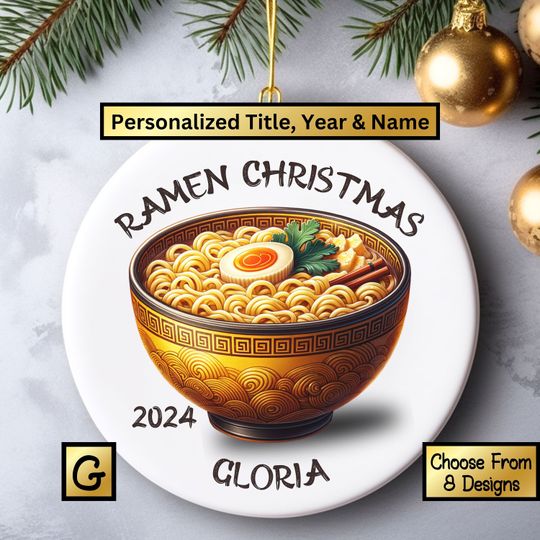 Personalized Ramen Bowl Christmas Ornament Foodie Gift, Customizable Asian Food  Dcor, Chef Present, Ramen Gift Idea, Japanese Cuisine