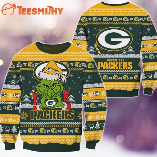 Discover Green Bay Packer football funny character Football Limited Ugly Christmas Sweater