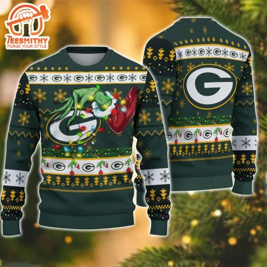 Discover football Green Bay Packer funny character Christmas Ugly Sweater For Fans