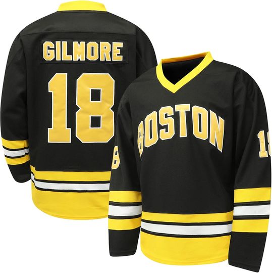 Happy Gilmore #18 Boston Hockey Jersey Adam Sandler 1996 Movie Ice Hockey Jersey