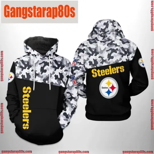 Discover football S.t.eelers Camo Veteran Team All Over Print Unisex Hoodie, Gift For Fans