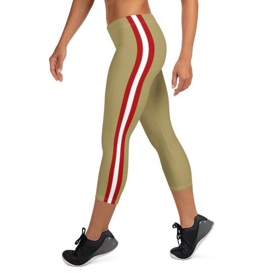 San Francisco Football Women's Capri Leggings, Game Day Leggings