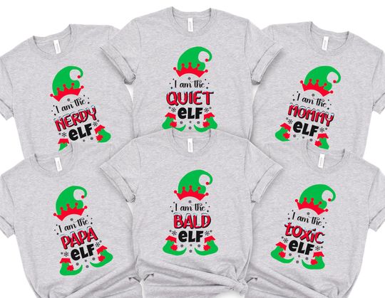 Discover Christmas elf matching shirt, I Am The Elf Group Shirt, Christmas  family Group Shirt, Christmas Elf Shirt, Family Matching Shirt