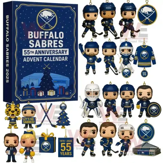 Discover Buffalo Sabres 55th Anniversary 2D Flat Advent Calendar