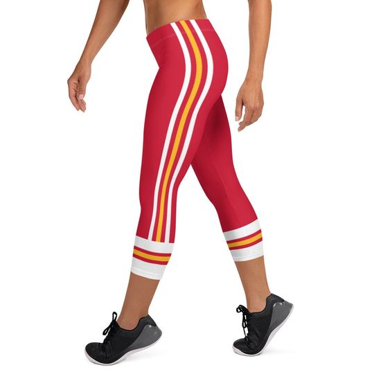 Kansas City Football Women's Capri Leggings, Game Day Leggings