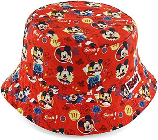 Discover Disney Mickey Mouse Boys' Red Bucket Hat