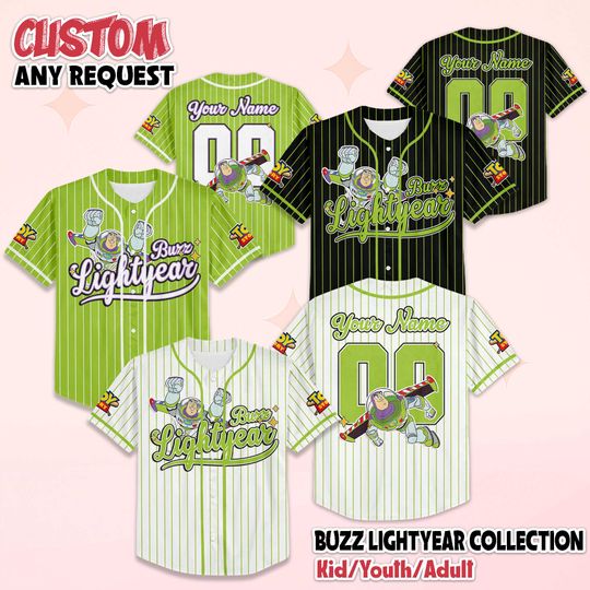 Discover Custom Buzz Lightyear Baseball Jersey, Toy Story Disney Shirt, Buzz Lightyear Disney Jersey Outfit, Matching Disney Vacation Outfit