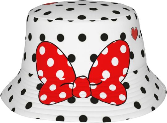 Discover Polka Dot Bucket Hat for Women and Men Summer Fisherman Cap Outdoor Sun Hat