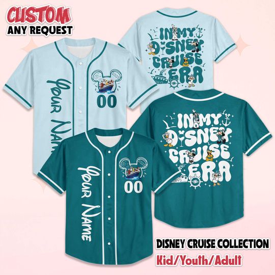 Discover Custom Disney Cruise Family Baseball Jersey, In My Disney Cruise Era Jersey Shirt, Disney Baseball Team Outfit, Disney Birthday Gift