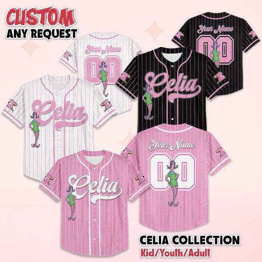 Discover Personalized Celia Mae Baseball Jersey, Custom Disney Monsters Inc Shirt, Celia Disney Outfit, Matching Family Jersey, Birthday Gift