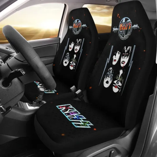Kiss Band Car Seat Covers Rock Music Fan Auto Gift Fit