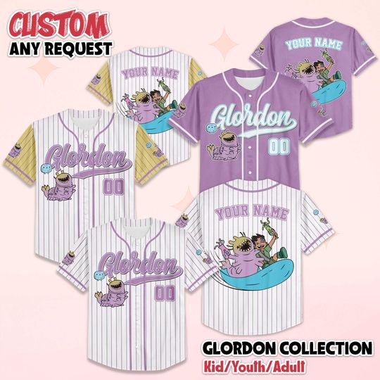 Discover Personalized Glordon Baseball Jersey, Custom Disney Pixar Elio Jersey Shirt, Disney Baseball Team Outfit, Birthday Gift