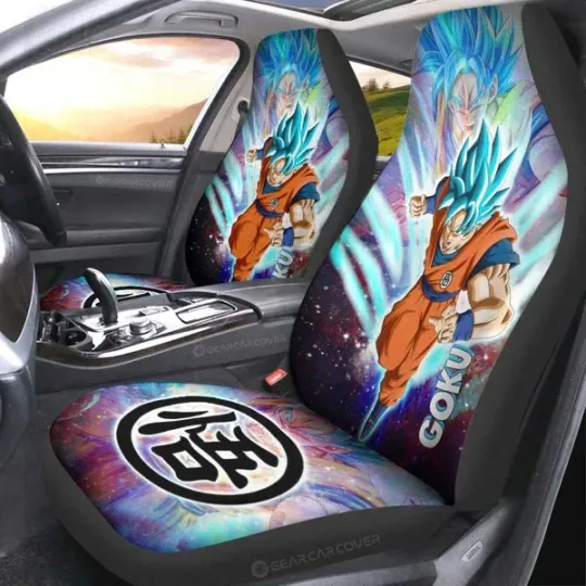 Discover Goku Blue Car Seat Covers Custom Car Accessories