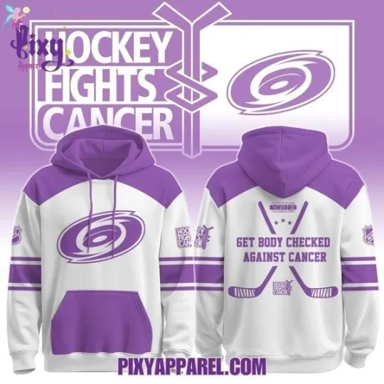 Discover Carolina  x Hockey Fights Cancer Hoodie 2025, 3D Hoodie, AOP