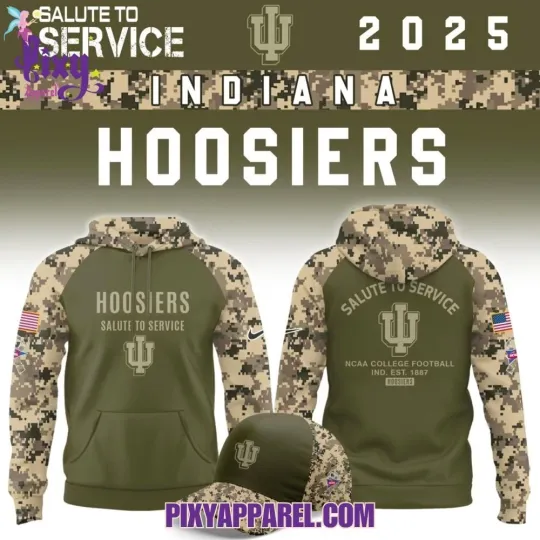 Discover Indiana Salute To Service 3D Premium  Hoodie, AOP