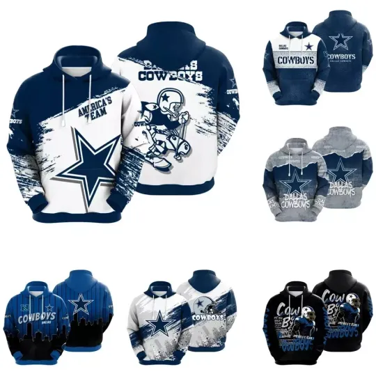 Discover Dallas Team Jacket Mens Pullover Hoodie Casual Hooded