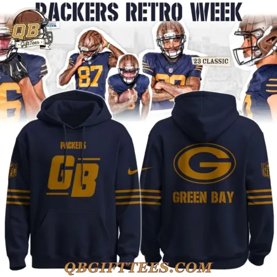 Discover Gr33n B@y P@ck3rs Retro Week 1923 Classic Edition Hoodie