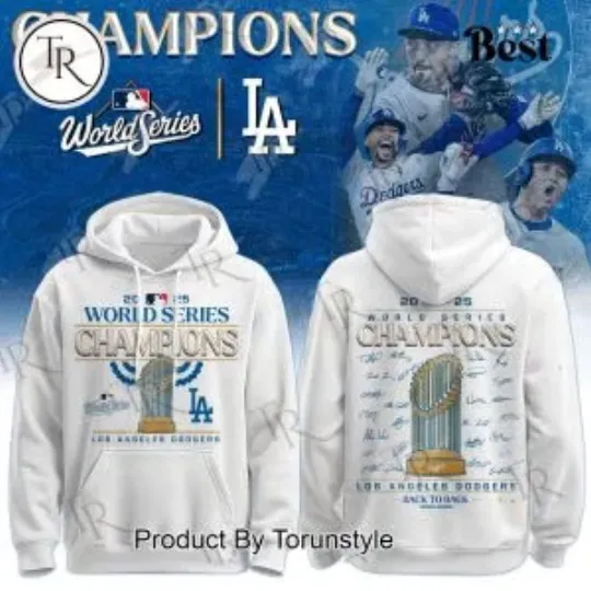 Discover 2025 L.A. D0dg*rs World Series White Hoodie, Gift For Fans, Christmas Gift