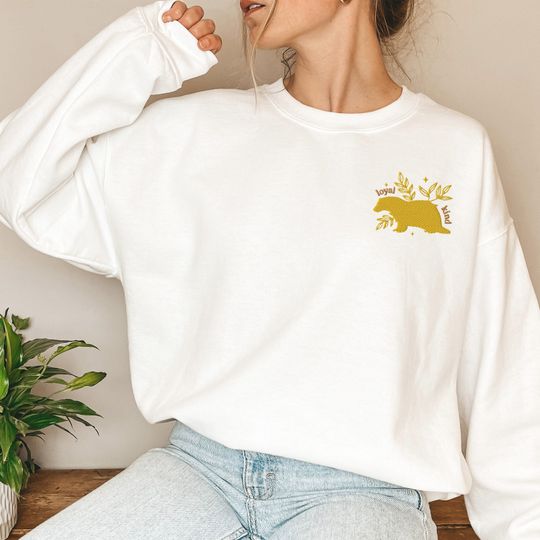 Discover Loyal and Kind Embroidered Sweatshirt, Badge Sweatshirt, Wizard House Shirt, Wizard School Sweatshirt, Magic School, Unisex Crewneck