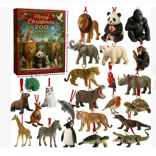 Discover Zoo Animal Advent Calendar 2025 | Christmas Countdown | Jungle Figurines for Kids | Safari Wildlife Toys