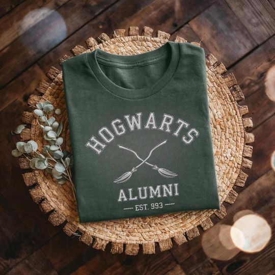 Discover Embroidered Wizard School Sweatshirt, Embroidered Wizard Sweatshirt, Book Lover Gift, Magic Shirt