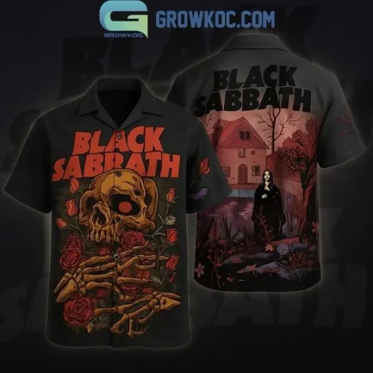 Black Sabbath Rose Skull 2025 Hawaiian Shirt