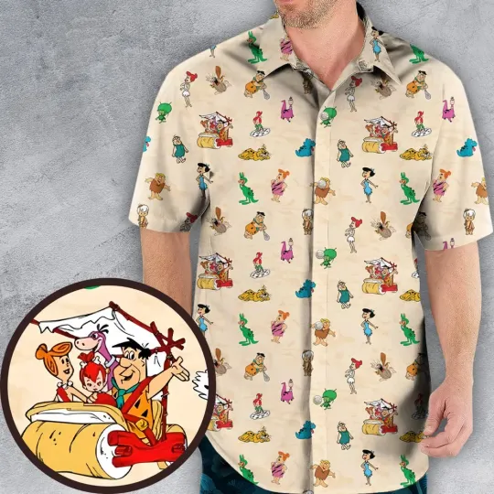 Discover Bedrock The Flintstones Hawaiian Shirt