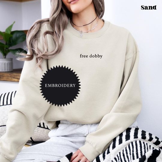 Discover Free Dobby Embroidered Sweatshirt - Wizard Theme Park Shirt